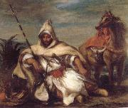 Eugene Delacroix A Moroccan from the Sultan-s Guard china oil painting reproduction